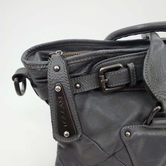 Toscani Bags Toscani Gray Italian Leather Shoulder Tote Bag Poshmark